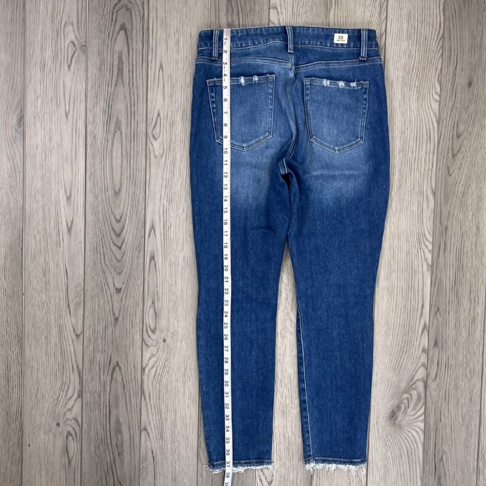 Letter To Juliet Women Size 31 Cotton High Rise Distressed Skinny Leg Denim Jean - Picture 6 of 16